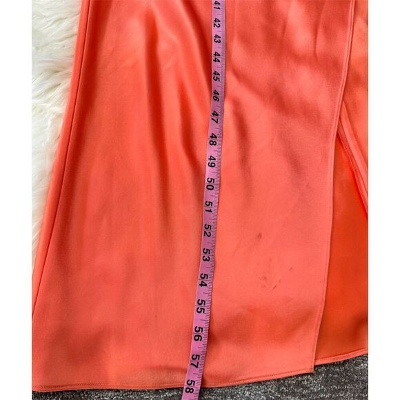 Alice + Olivia Women's Zuni Halter Maxi Dress Size 6 Coral Sunset Homecoming - Picture 13 of 13